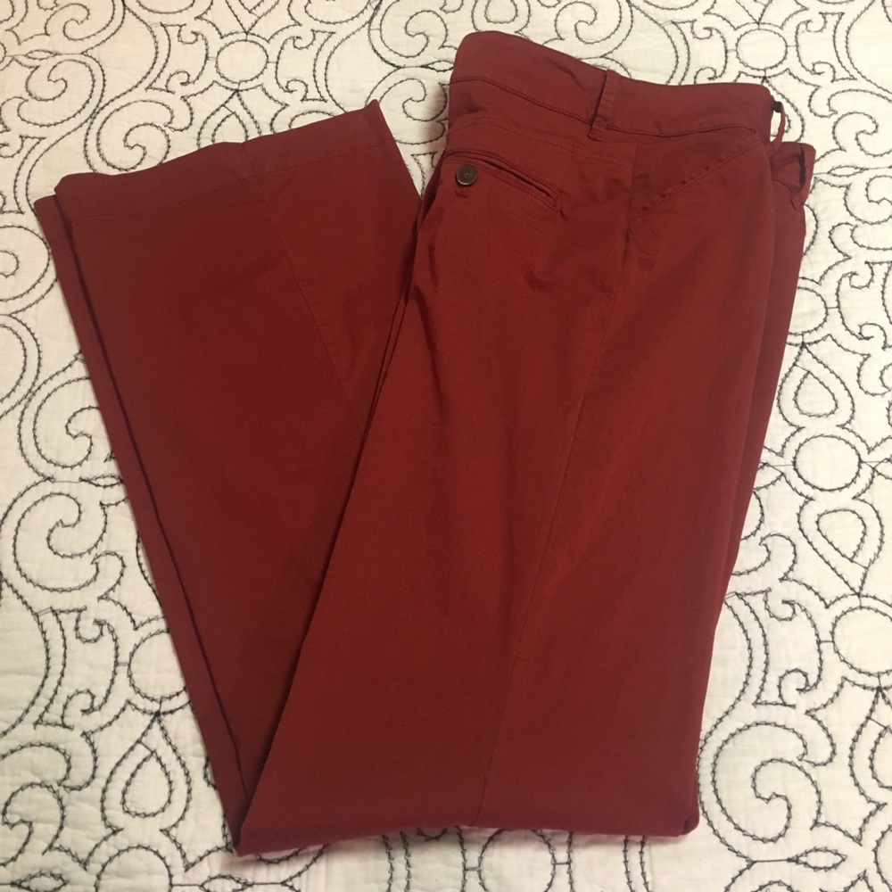 Burnt Orange/rust cotton trousers Sz 6